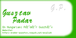 gusztav padar business card